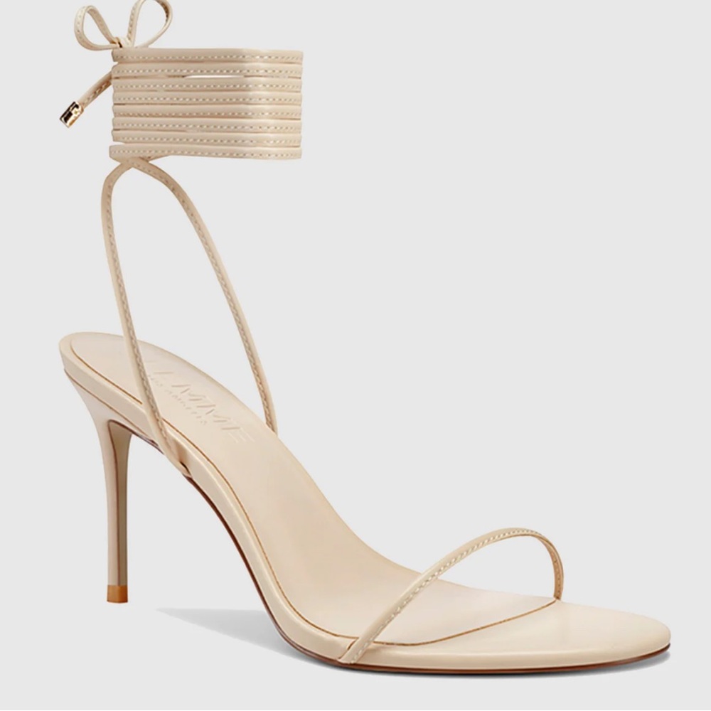 Femme Los Angeles Barely There Lace Up Heels